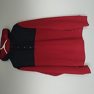 Nautica Red Navy Blue Cotton Hoodie Size L